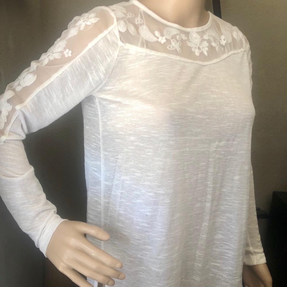 White lacy top